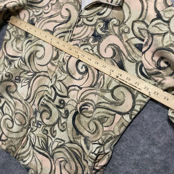 Weekends by Chicos Jacket‎ Womens Sz 3 US 16 Pink Gray Paisley Pockets Full Zip - Picture 7 of 8